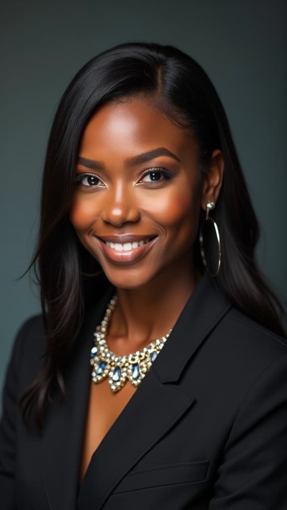 Professional AI-generated executive headshot for women - Example 5. Business-grade professional photo perfect for leadership positions, company websites, and executive branding.