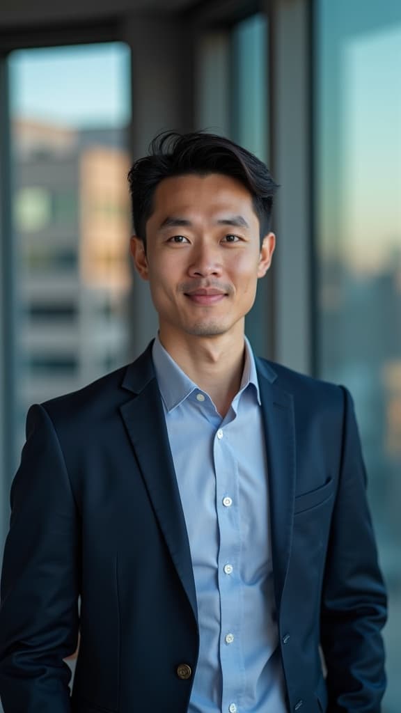Professional AI-generated LinkedIn headshot for men - Example 5. Studio-quality business photo perfect for LinkedIn profiles, resumes, and corporate websites.
