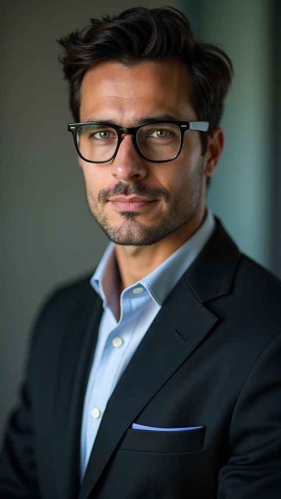 Professional AI-generated LinkedIn headshot for men - Example 3. Studio-quality business photo perfect for LinkedIn profiles, resumes, and corporate websites.