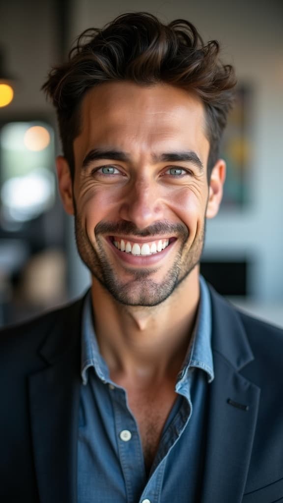 Professional AI-generated LinkedIn headshot for men - Example 1. Studio-quality business photo perfect for LinkedIn profiles, resumes, and corporate websites.